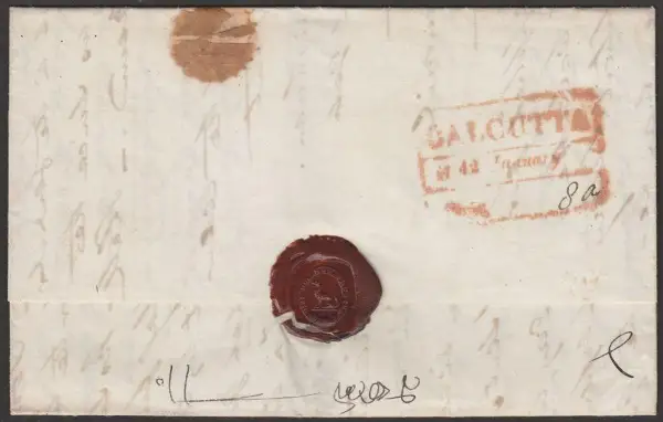 Calcutta HG 21 pre-1854 cover