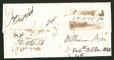 Pre-stamp cover of India — Afghanistan FP 3, COV-5452, 6 October 1842