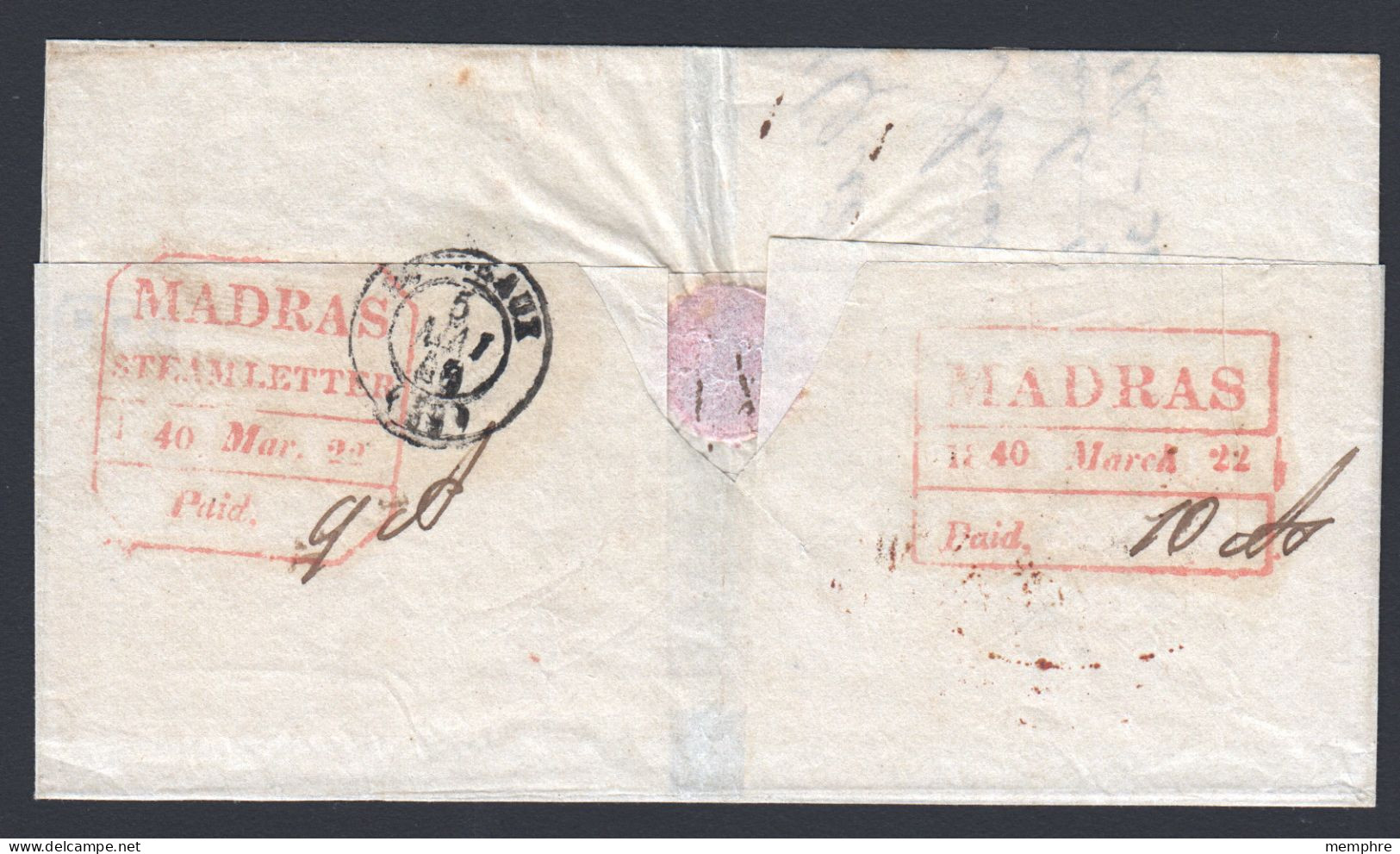 Madras SD19 pre-1854 cover, Delcampe lot 1899164721