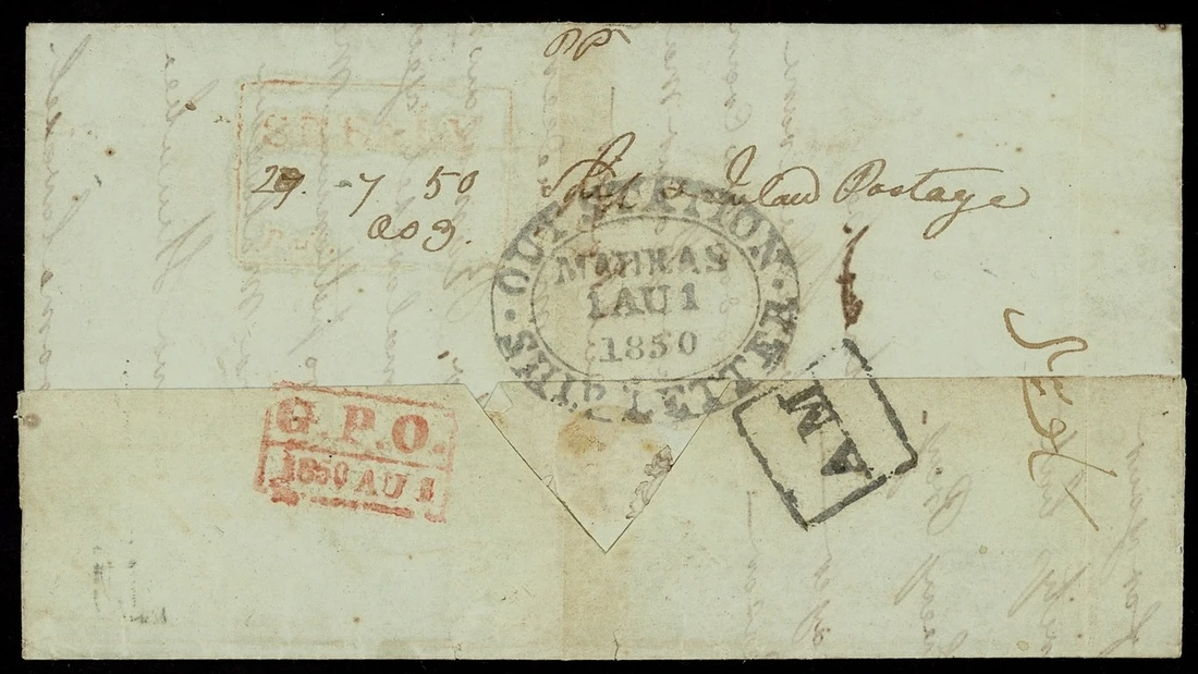 Sheally HG 2 pre-1854 cover, Spink