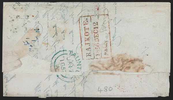 Rajkote HG 6 pre-1854 cover, Robert A. Siegel Auction Galleries lot 158