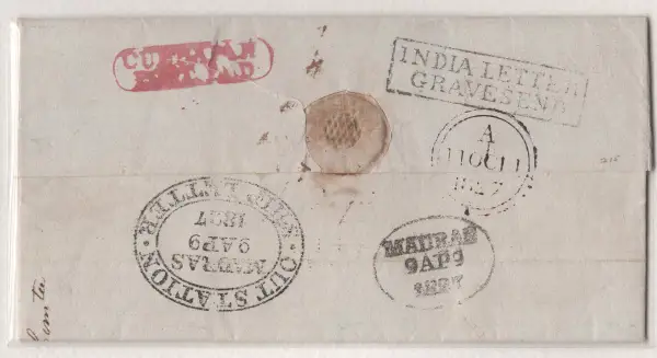 COV-1838 pre stamp cover