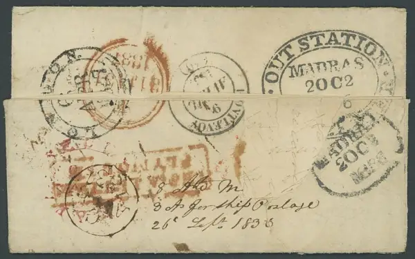 COV-1852 pre stamp cover