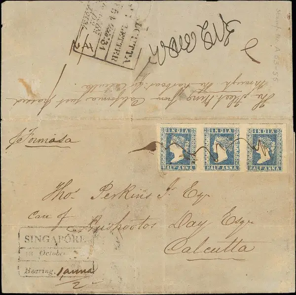 Singapore FP 4 pre-1854 cover, Spink lot 139