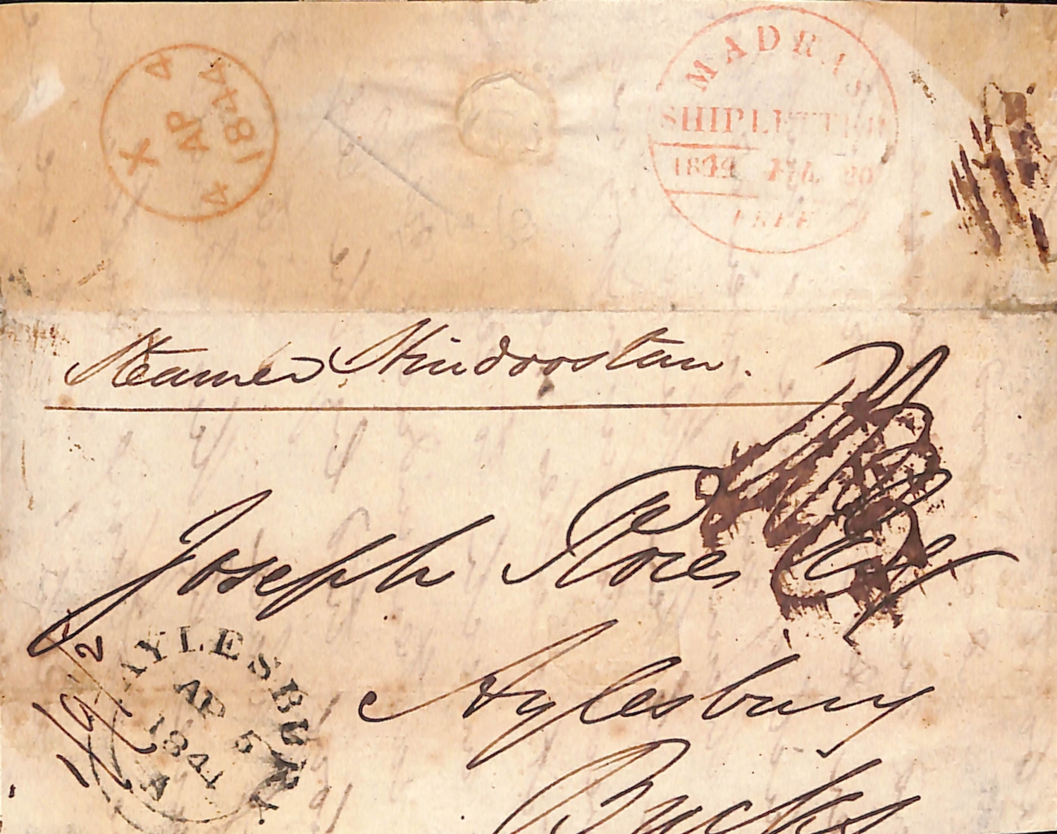 Madras SD18 pre-1854 cover, Argyll Etkin lot 986