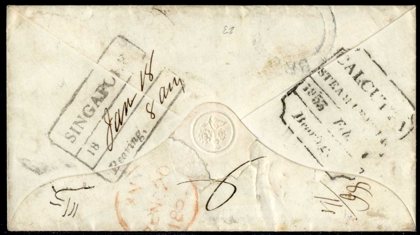 Singapore FP 4 pre-1854 cover, Spink lot 22