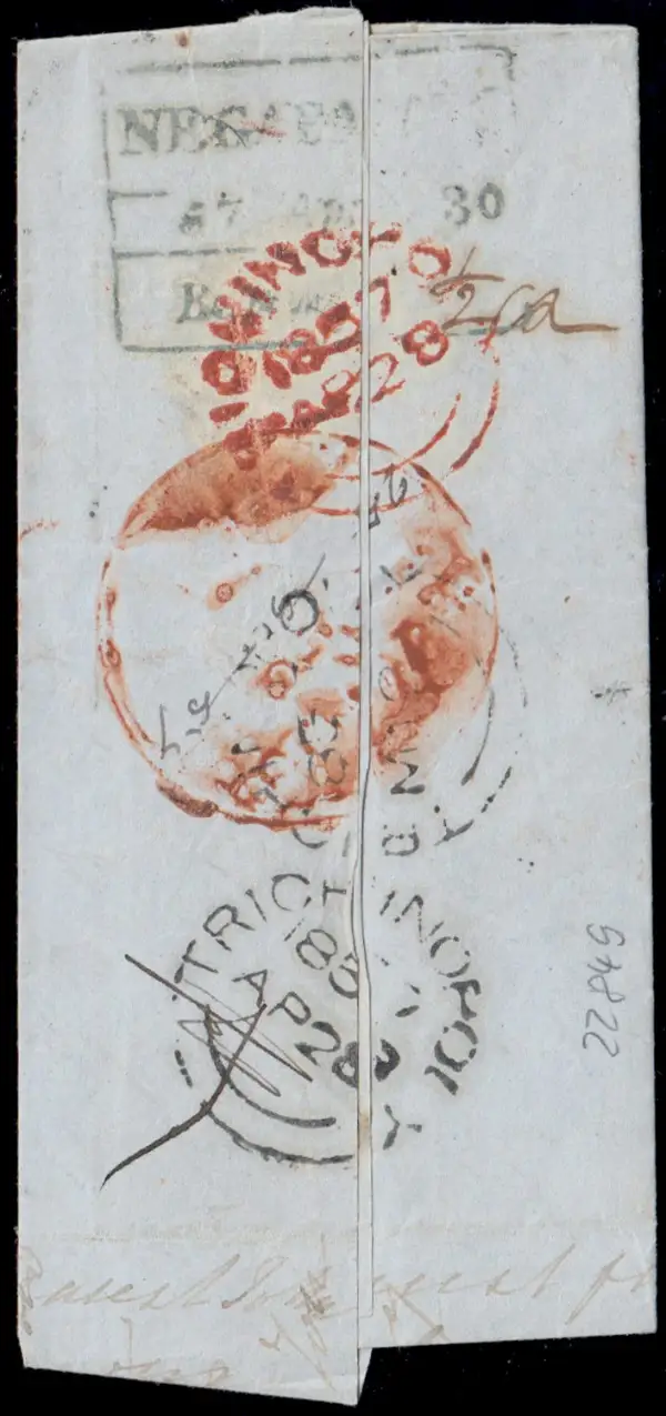 Negapatam HG 6 pre-1854 cover, StampBay lot 246