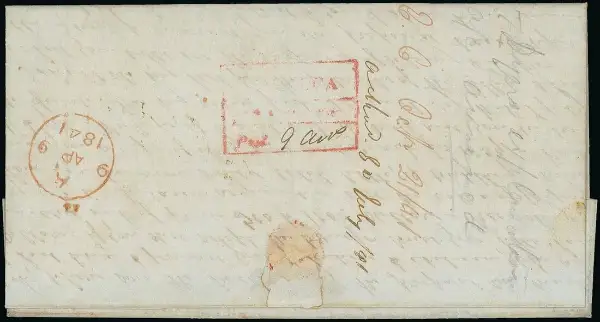 Malacca FP 1 pre-1854 cover, Spink lot 5247