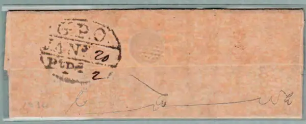 Pre-stamp cover of India — Calcutta HG 15, COV-4573, 1830