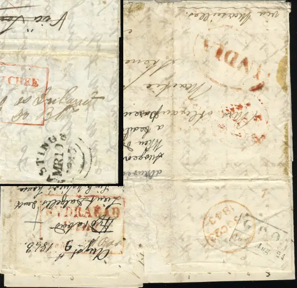 Hydrabad (Scind) HG 2 pre-1854 cover, India Study Circle lot 1005