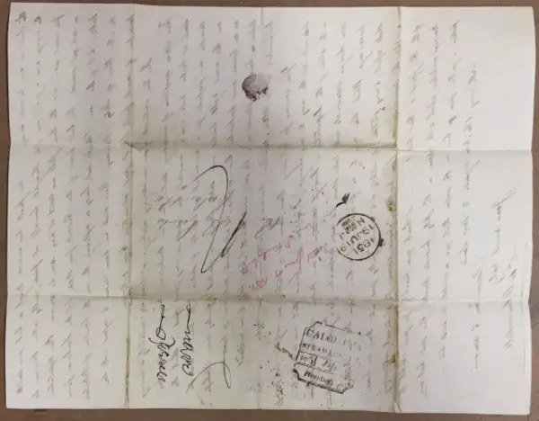 Pre-stamp cover of India — Calcutta SR48, COV-4799, 1851