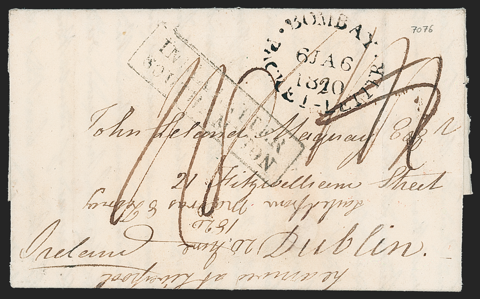 Bombay SD2 pre-1854 cover, Robert A. Siegel Auction Galleries lot 10037
