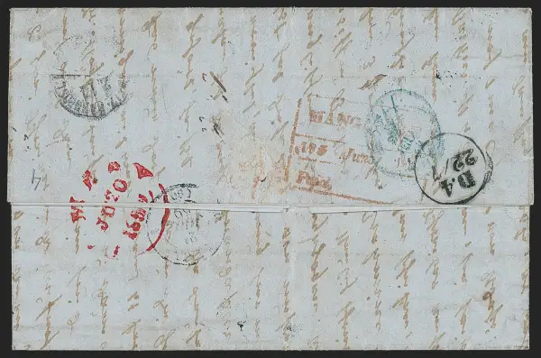 Pre-stamp cover of India — Mangalore HG 3, COV-4708, 13 June 1859