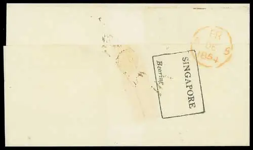 Singapore FP 6 pre-1854 cover, Spink lot 54