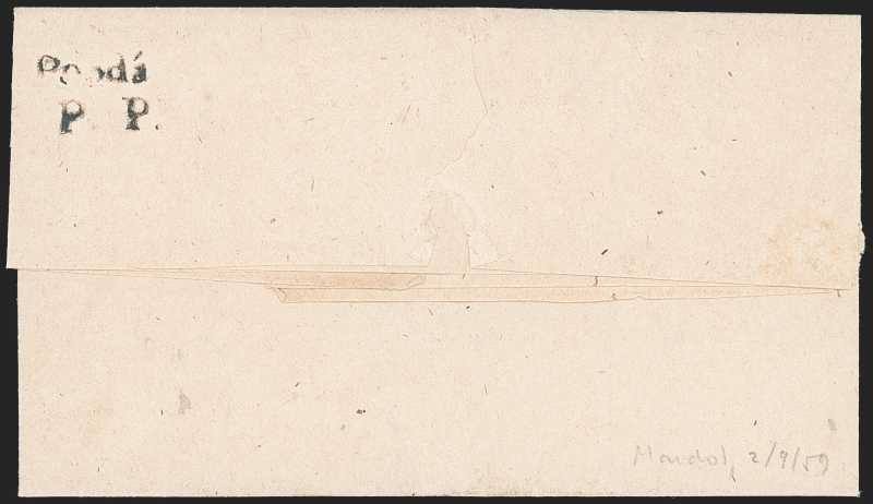 Ponda FP 1 pre-1854 cover, Robert A. Siegel Auction Galleries lot 6244