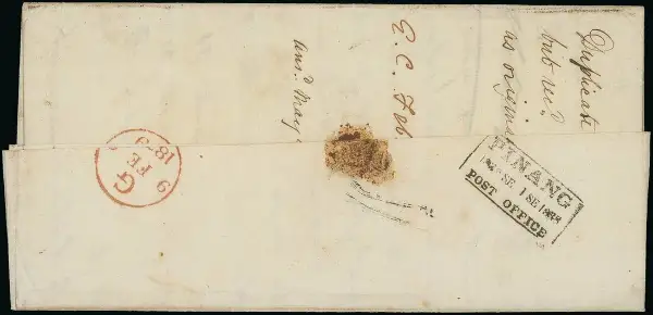 Penang FP 4 pre-1854 cover, Spink lot 24