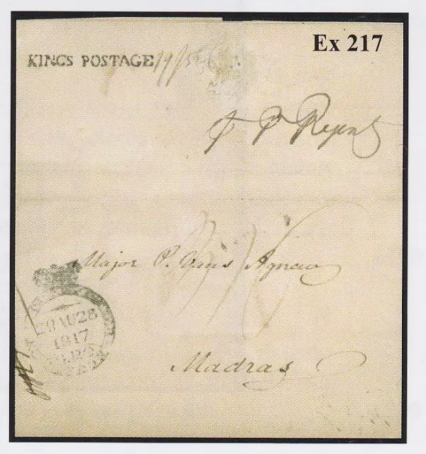 Madras SR1 pre-1854 cover, Cavendish Philatelic Auctions Ltd lot 217