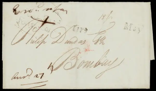 Madras HG 4 pre-1854 cover, StampBay lot 114
