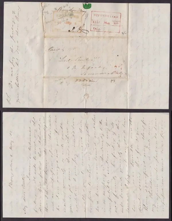 Bangalore HG 9 pre-1854 cover