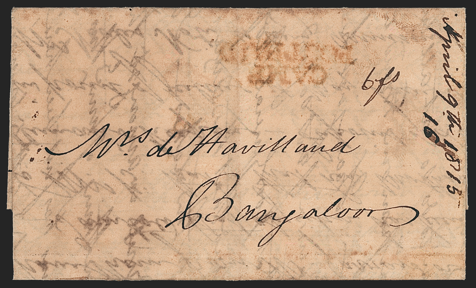 Pre-stamp cover of India — Camp HG 2, COV-5277, 9 April 1815