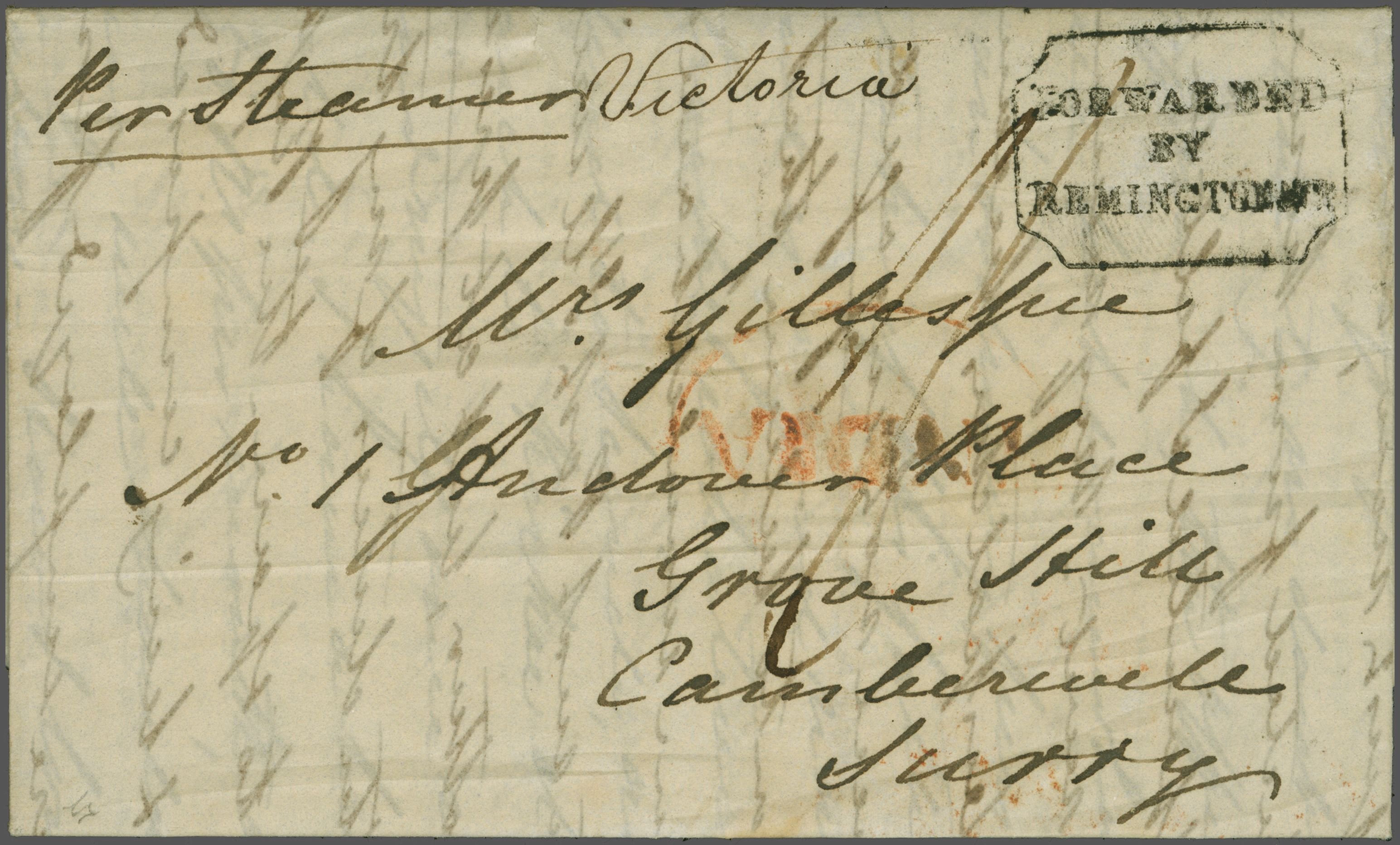 Bombay SD7 pre-1854 cover, Corinphila Auctions lot 6013