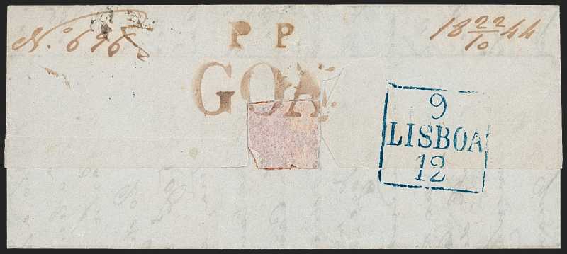 Goa FP 4 pre-1854 cover, Robert A. Siegel Auction Galleries lot 6230