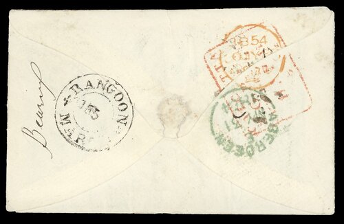 Rangoon FP 3 pre-1854 cover, Spink lot 11