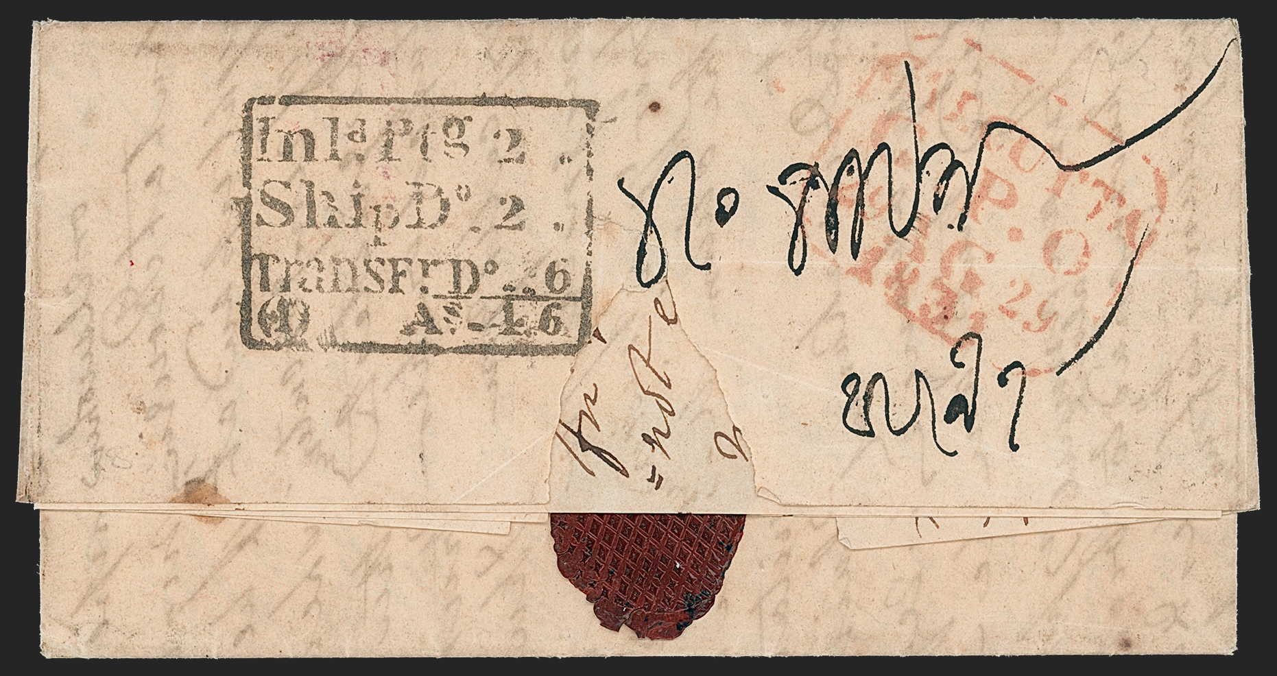 Pre-stamp cover of India — Calcutta SR32, COV-5279, 2 May 1831
