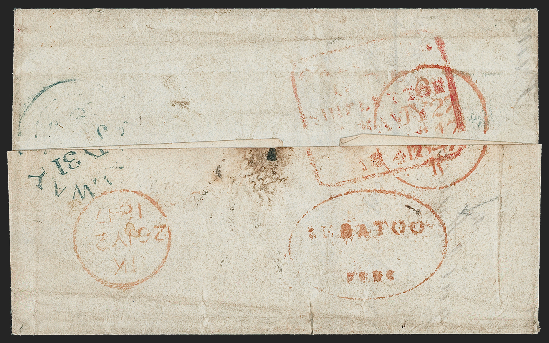 Pre-stamp cover of India — Sobathoo HG 2, COV-5313, 1847