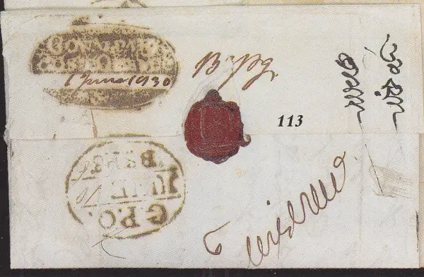 COV-1862 pre stamp cover