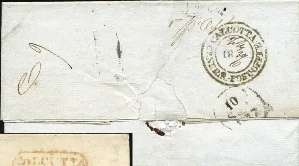 Calcutta SD8a pre-1854 cover, India Study Circle
