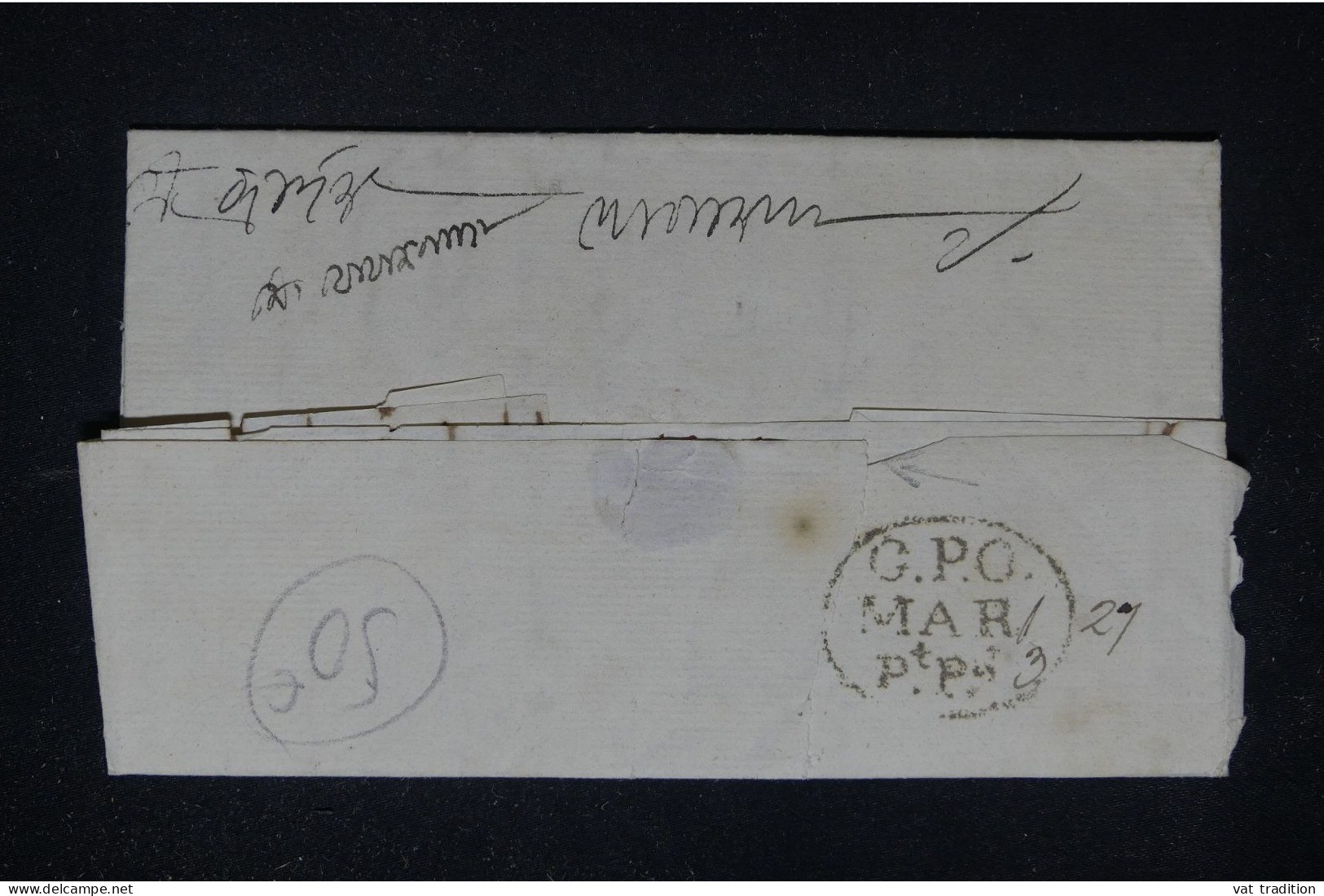 Pre-stamp cover of India — Calcutta HG 15a, COV-4815
