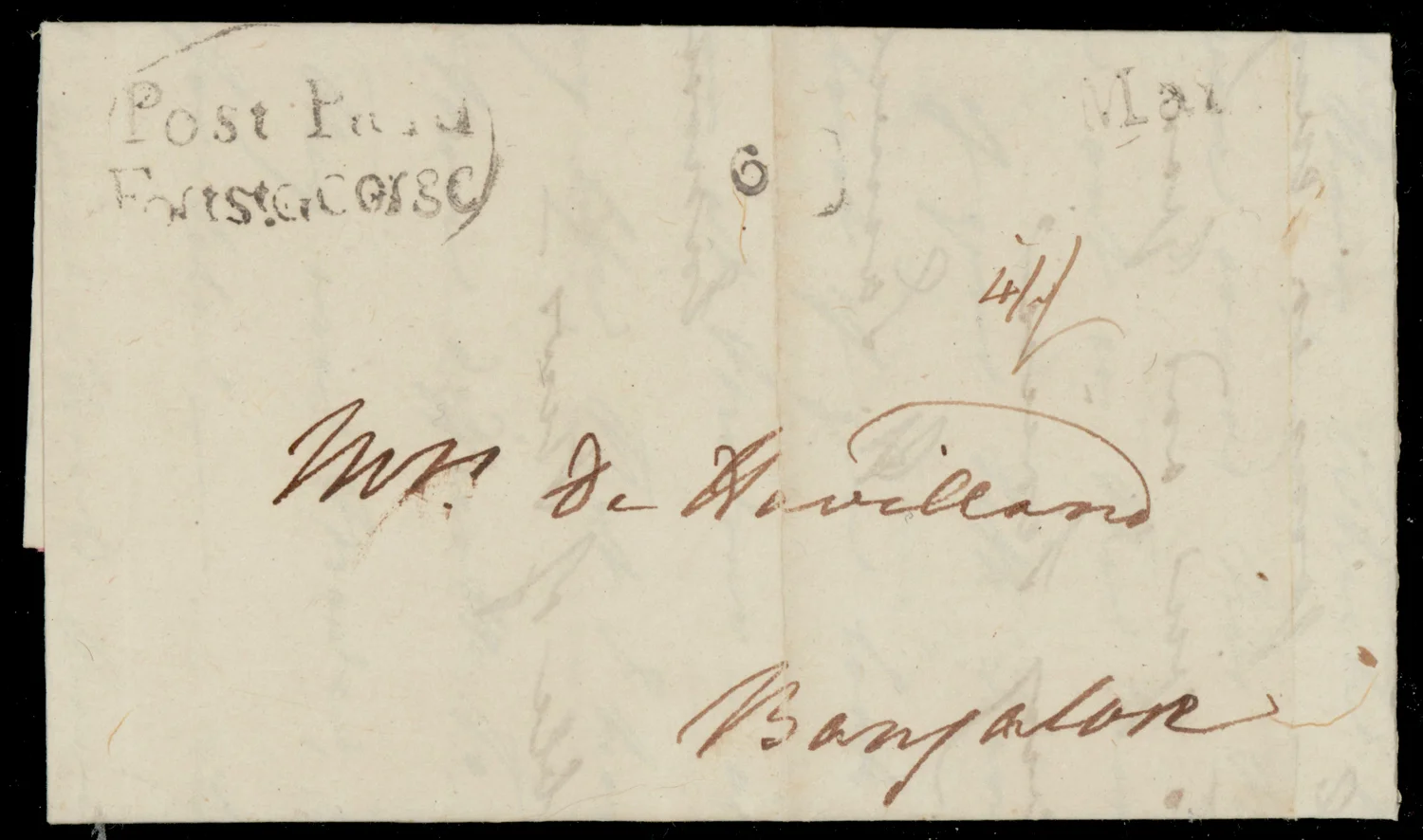 Madras HG 4 pre-1854 cover, StampBay lot 38
