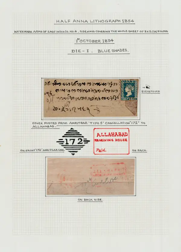 Pre-stamp cover of India — Allahabad HG 11, COV-4672, 1854