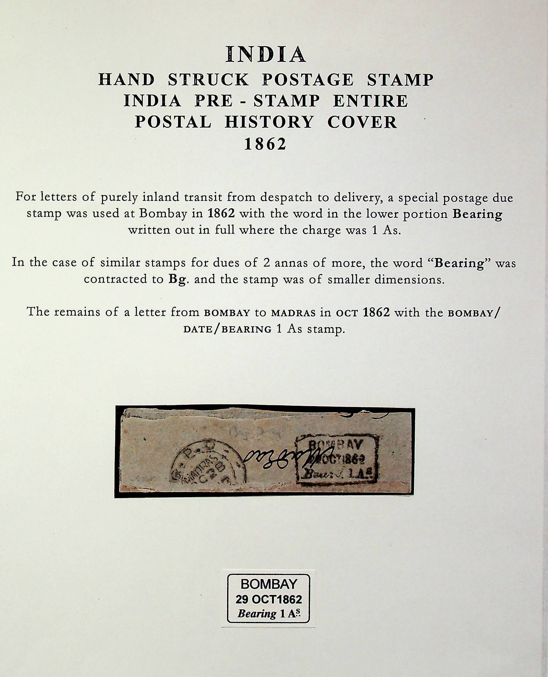 Bombay SR19 pre-1854 cover, Sephils lot 0106