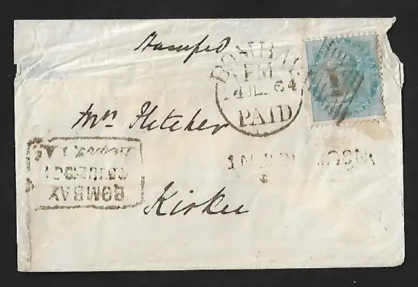 Bombay HG 27 pre-1854 cover
