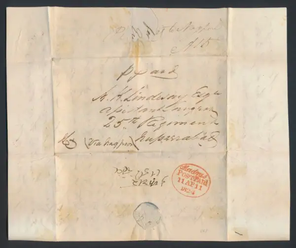 Madras HG 11 pre-1854 cover