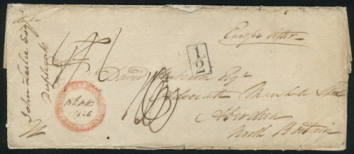 Penang FP 3 pre-1854 cover, Spink lot 1021