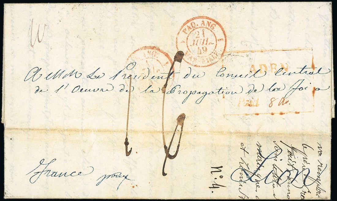 Aden FP 1 pre-1854 cover, Spink lot 3