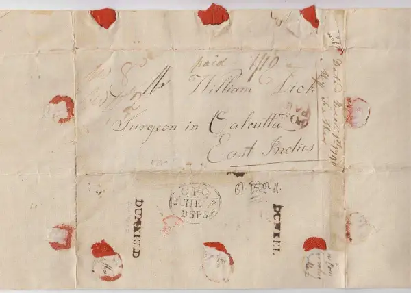 Calcutta HG 11 pre-1854 cover