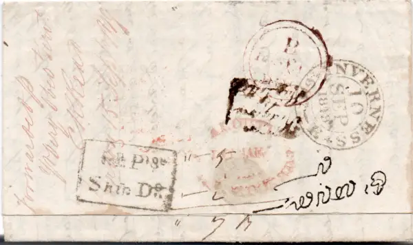Pre-stamp cover of India — Kedgeree S1, COV-4856, 10 September 1819