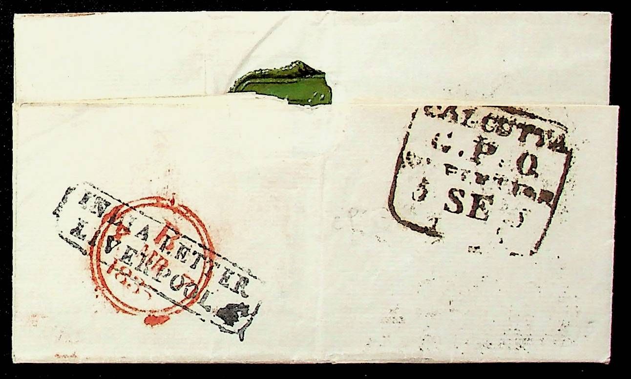 Calcutta SD9 pre-1854 cover, Sephils