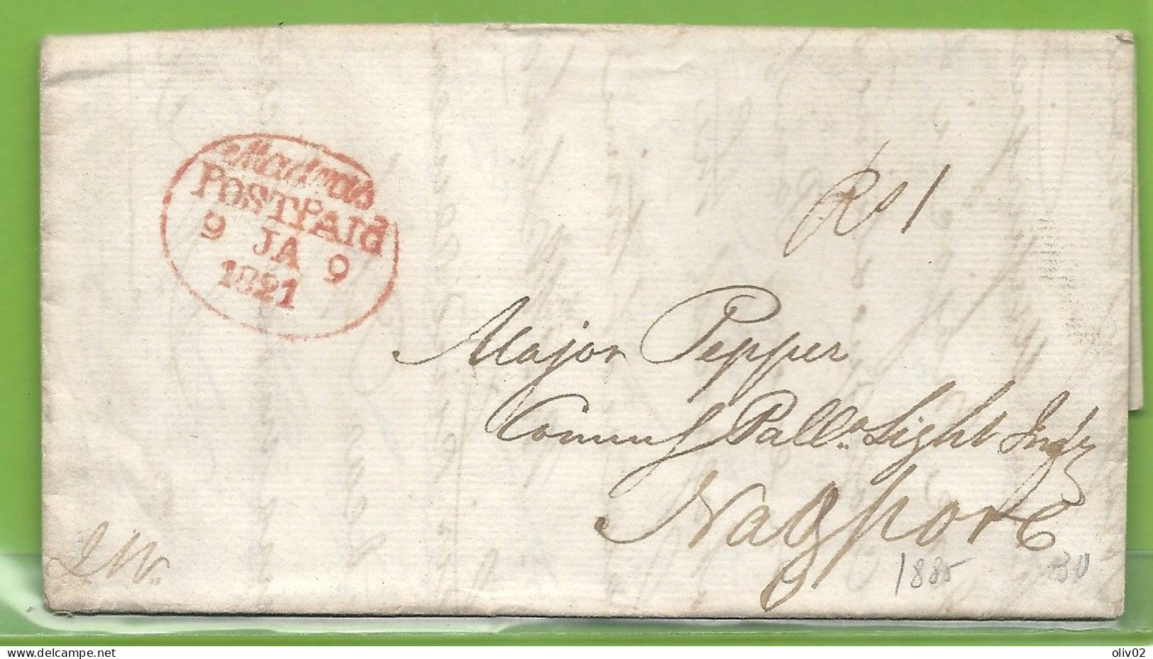 Madras HG 11 pre-1854 cover, Delcampe
