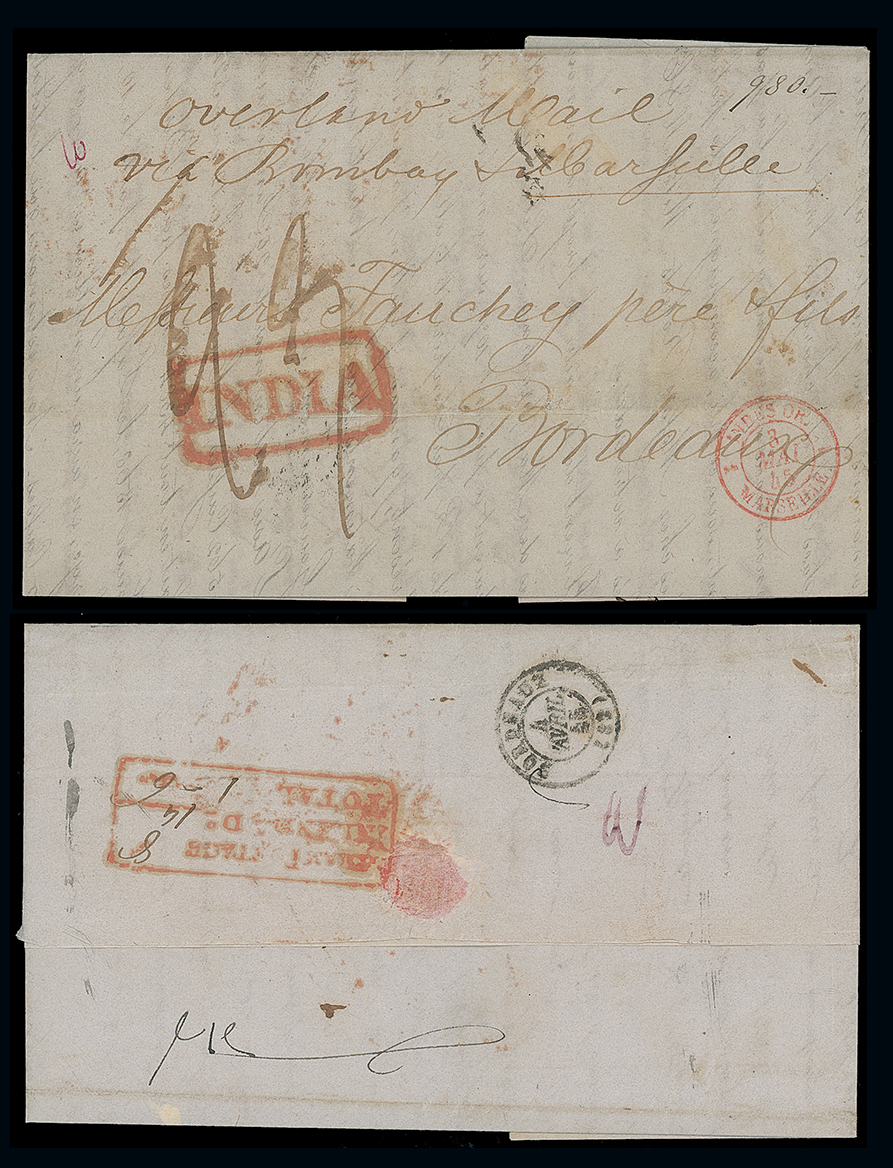Pre-stamp cover of India — Calcutta SD13, COV-5378, 1845