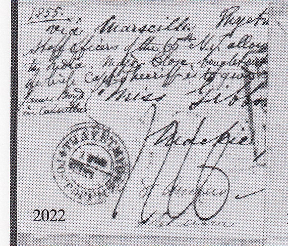 Thayetmyo FP 1 pre-1854 cover, Robson Lowe lot 2023