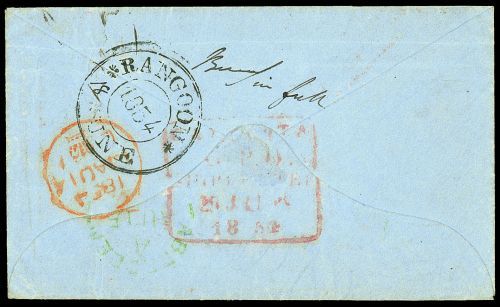 Rangoon FP 3 pre-1854 cover, Spink lot 5