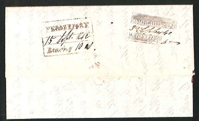 Pre-stamp cover of India — Afghanistan FP 3, COV-5451, 3 September 1842