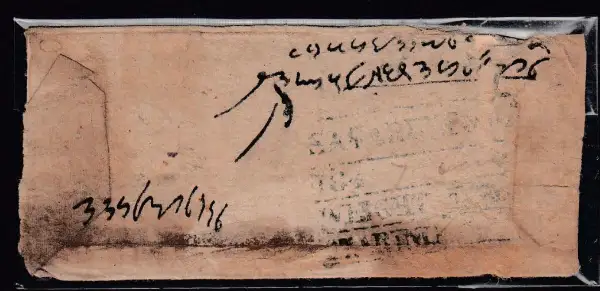 Pre-stamp cover of India — Saharunpore HG 3, COV-4555, 1847