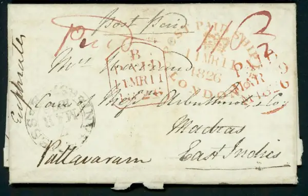 Madras SD11 pre-1854 cover, StampBay lot 20