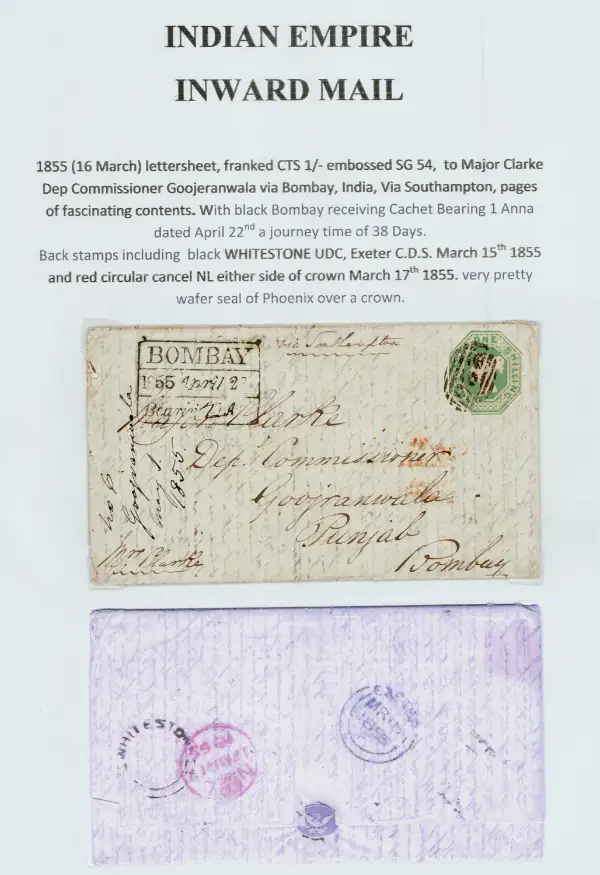 Bombay HG 21 pre-1854 cover, StampBay lot 277